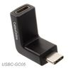 Right-Angle USB-3.1 Type-C Male to Type-C Female Extension Adapter