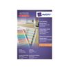 Avery 01735501 200gsm Pre-Printed Dividers, Multicoloured Tabs 1-10 (A4)