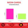Pack of 240 Assorted Coloured Neon Fluorescent Rectangle Shape 100 x 75mm