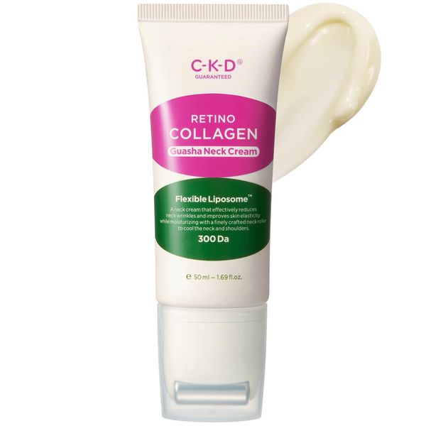CKD Retino Collagen Low Molecule 300 Neck Cassa Cream, 1.7 fl oz (50 ml), Next Generation Retinal, Low Molecular Collagen, Neck Decollete, Cream, Korean Cosmetics