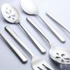 Enwinner Serving Spoons*2 Slot Spoons* 2 Forks *2 Buffet Colander Stainless Steel Banquet Set, Set of 6. Lenght 9" (6-spoon forks set)