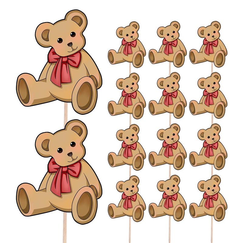 AK Giftshop Baby Girl or Boy - Teddy Red Ribbon - Baby Shower ...