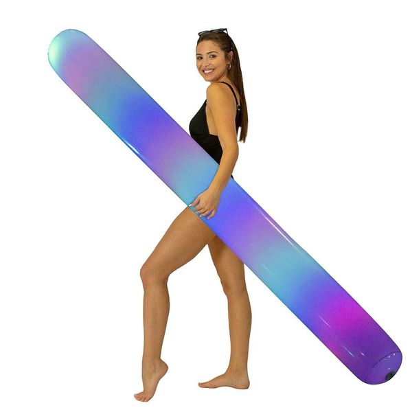 PoolCandy Inflatable Jumbo Swim Noodles (Illuminated LED Color Changing Swim Noodle)