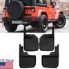 For 2008-2017 Jeep Wrangler JK 4Pcs Front Rear Mud Flaps Guards Splash Mudguard