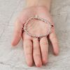 Philip Jones July (Ruby) Birthstone Stretch Charm Bracelet with Quote Gift Box