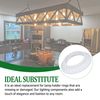 E27/E26 Universal Lamp Holder Multi Functional Accessory Set Including Threaded Locking Ring/Dustproof Covering Ring/Lamp Holder Fixing Ring/Lamp Clamp Ring White 5-Piece Installation Kit