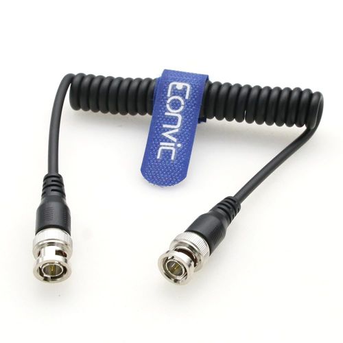 Eonvic 3G HD-SDI BNC to BNC Video Cable 75 Ohm Coax Coiled Cable for 4K 1080P 3G HD SDI Camera Monitor Vedio Recorder (Straight to Straight)