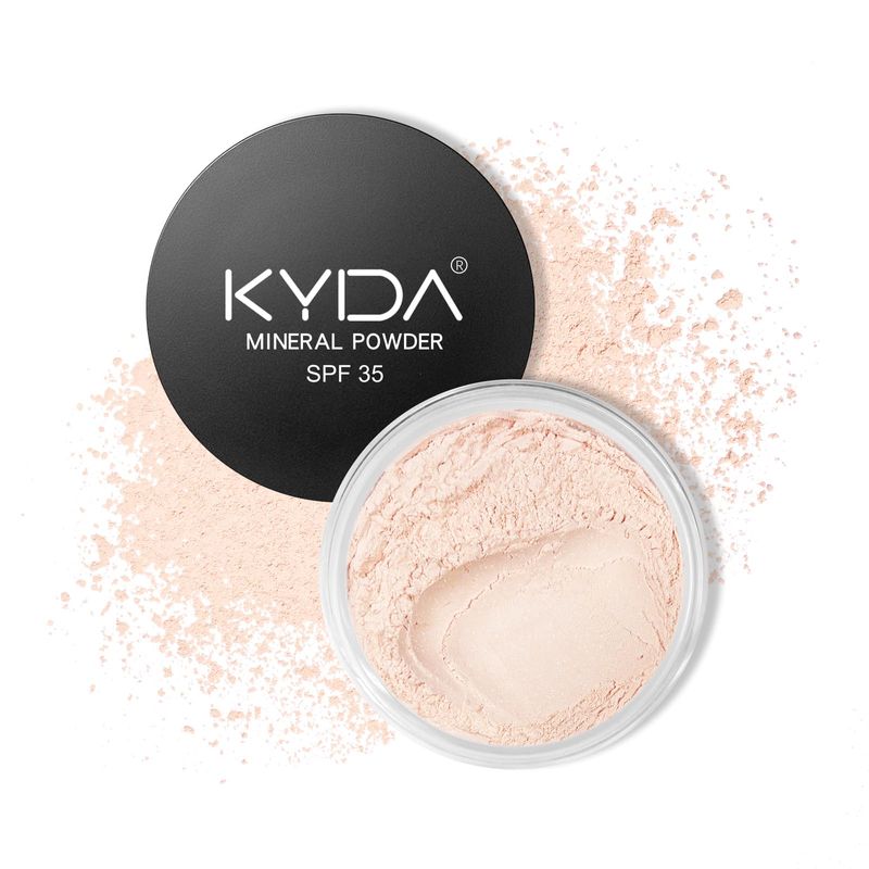 KYDA Mineral Setting Powder, SPF 35 Translucent Shimmer Mineral Loose ...