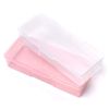 KADS Plastic Transparent Empty Nail Storage Box Manicure Equipment Decoration Tools Case (PINK)