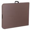 Portable 6 FT Plastic Folding Table Fold-in-Half Camping Table In/Outdoor Brown