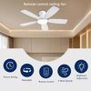 Ceiling Fans with Lights, 42 Inch Low Profile Ceiling Fan with Light and Remote