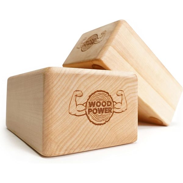 WOODPOWER BalanceBlocks - I Handstand-Klötze & Yoga Block in einem - unterstütze Deine Handgelenke bei Bodyweight-Training, Gymnastics, Akrobatik, Yoga und mehr (2 Stück) (BalanceBlock Flat)