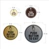 Signs ByLITA Circle Push Button To Exit Sign (Red) - Small (10 Pack)