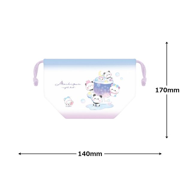 Kamio Japan Drawstring Lunch, Mochi Panda, Girls, Medium