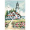 Dimensions Gold Petite Scenic Lighthouse Counted Cross Stitch Kit-5"X7" 18 Count