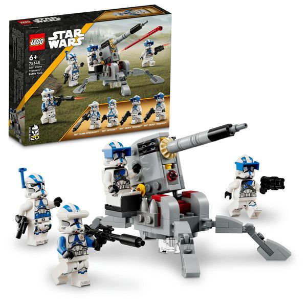 LEGO 75345 Star Wars 501st Clone Trooper™ Battle Pack, For Boys/Girls, Children's Goods, Figure Plastic Model, Educational Toy, Birthday Present, Ages 6+