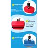 Plastic Musical Jam Block, Latin Percussion Instrument, Red，Hand Percussion (Red)