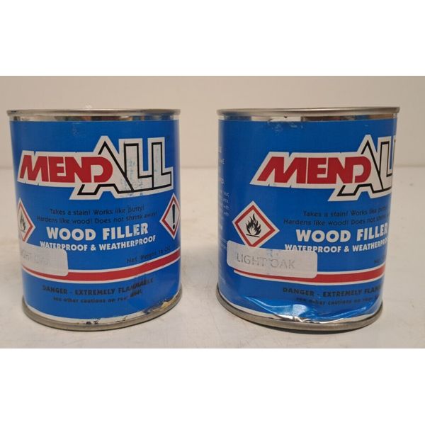 MendAll MFLO.000.0016 Light Oak Wood Filler Wood Repairer 16oz can Lot of 2