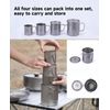 iClimb Titanium Cup Camping Coffee Mug Ultralight Compact with Foldable Handle (450ml)