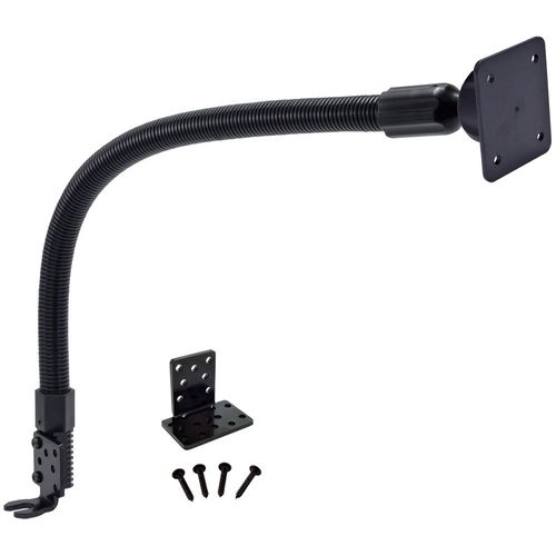 ARKON Mounts Car or Truck Seat Rail or Floor Mount for Satellite Radios | 4-Hole AMPS Head | Flexible 22" Gooseneck Arm | For GPS, Satellite Radios, and 4 Hole AMPS pattern | GN088-SBH-AMPS-L22
