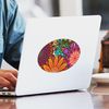 CafePress Funky Flowers Sticker Sticker (Oval 50 pk)