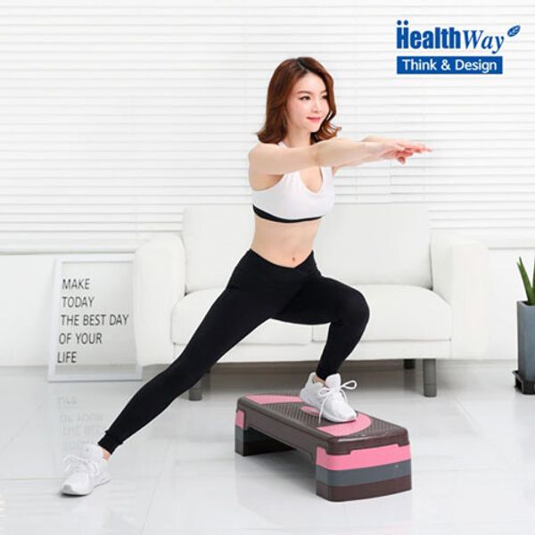 Unbranded Healthway - Aerobic Step Box 2-stage Homet High-strength PP, optional, Healthway Step Box 2-stage/random color