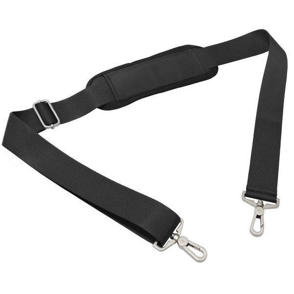 [Dhana Style] Shoulder Belt, Shoulder Pad, Shoulder Strap, Spare Replacement Shoulder Strap/PC Bag, Camera Case, Business Bag, Sports Bag, Shoulder Bag, etc. (Black)