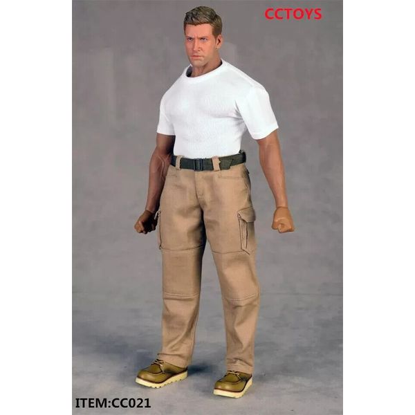 CCTOYS 1/6 CC021C White Soldier Tight T-shirt Clothes Fit 12'' Male Figure Body