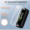 ivoler 3 Pieces Case with Screen Protector for Fitbit Inspire 3, Full Coverage, Shockproof, Scratch-Resistant, Protective Case, Ultra Thin, Soft TPU Screen Protector Case, 2 Clear + 1 Black
