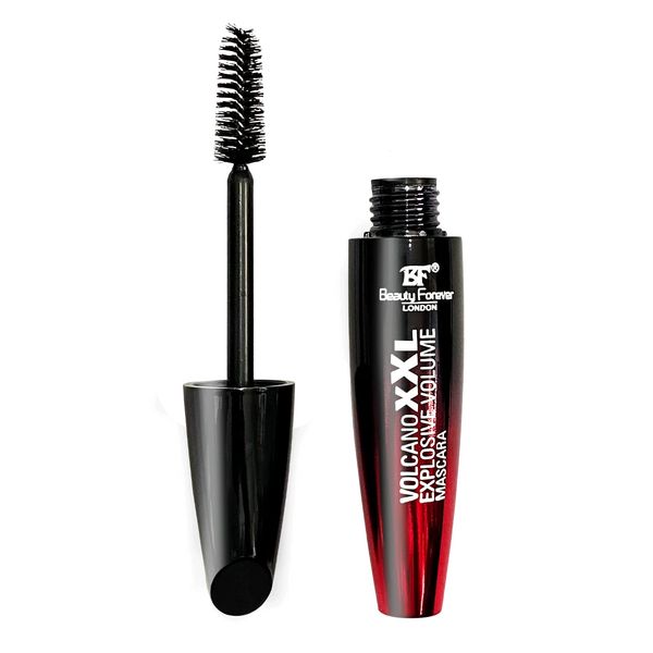 Beauty Forever Volcano XXL Explosive Volume Mascara, Strengthening, Enhancing Effect, Long Lasting, Flake & Clump Free, Waterproof, Available in Black Colour, 10 ml