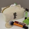 'Black Cockapoo' Canvas Wash Bag/Makeup Case (CS00024413)