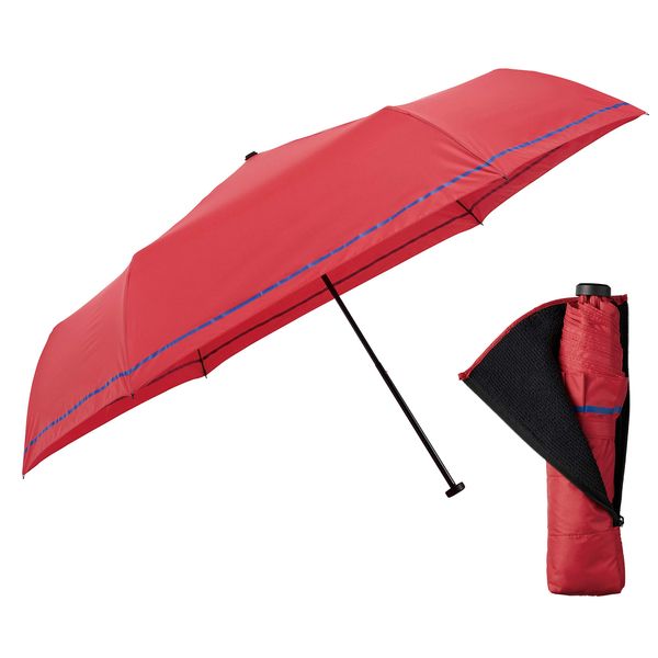 mabu SMV-41152 Folding Umbrella, Ultra Lightweight, 4.9 oz (140 g), Palm, Compact (Water Absorption Umbrella Cover with Pouch), Unisex, Unisex, For Rain or Shine, UV Umbrella, Mini, Royal Blue, Ribs, 21.7 inches (55 cm), 6 Ribs, Diameter 38.2 inches (97 c