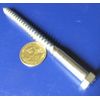 Zinc Hex Head Lag Screw 9/16 Hex Size 3/8 Thread x 5.0" Length, 25 pcs