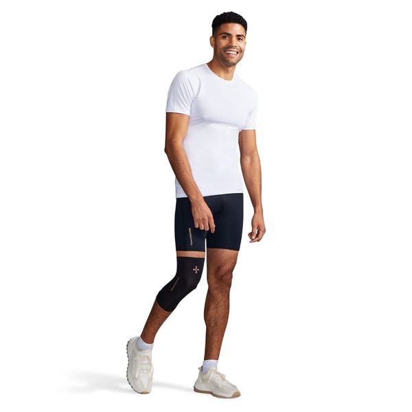Tommie Copper Unisex Core Compression Knee Sleeve - Black - X-Large