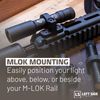 Left Side Tactical Flashlight Holder for MLOK - 13mm (0.5”)