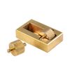 Yosoo Leather Craft Making Leather Edge Roller Oil Painting Box With 2 Brass Rollers Leather Edge Processing Tool