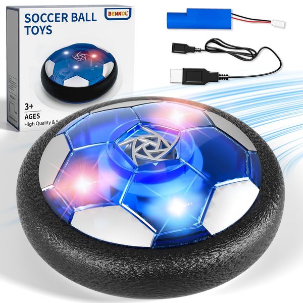 Bennol Hover Soccer Ball Toys Sets for 3 4 5 6 Year Old Boys Kids, Indoor Outdoor Outside Soccer Ball Toys for Kids Boys 3-5 4-8 6-8, 3 4 5 6 Year Old Boys Toys Birthday Gifts, Boys Toys Ages 3-5 4-6