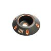 KN Planning Dual Color Wheel Center Cap [Matte Black/Orange]
