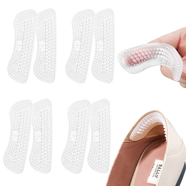 ALLMIRA Blister Pads, 4 Pairs (8 Pieces), Heel Blisters, Shoe Blisters, Pads, Heel Cushions, Goods, Prevents Shoes from Falling Off, Size Adjustment (L)