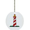 Red Lighthouse Ceramic Fan Pull