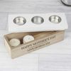 Custom Personalised Wooden 3 Tea Light Holder