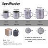 iClimb Titanium Cup Camping Coffee Mug Ultralight Compact with Foldable Handle (450ml)