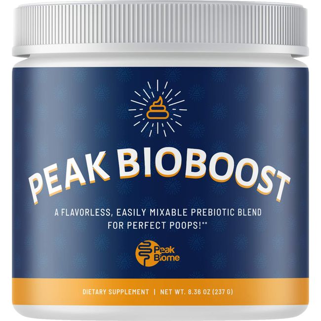 Peak Biome Peak BioBoost - Prebiotic Fiber Supplement - Flavorless Digestive Nutritional Supplements - Easy to Dissolve Prebiotic Powder - No Gluten, Soy or Dairy - 1 Month Supply - 30 Servings