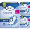 Discreet Extra Plus Einlagen Pads Damenbinden 8 STÜCK x 3 Packungen