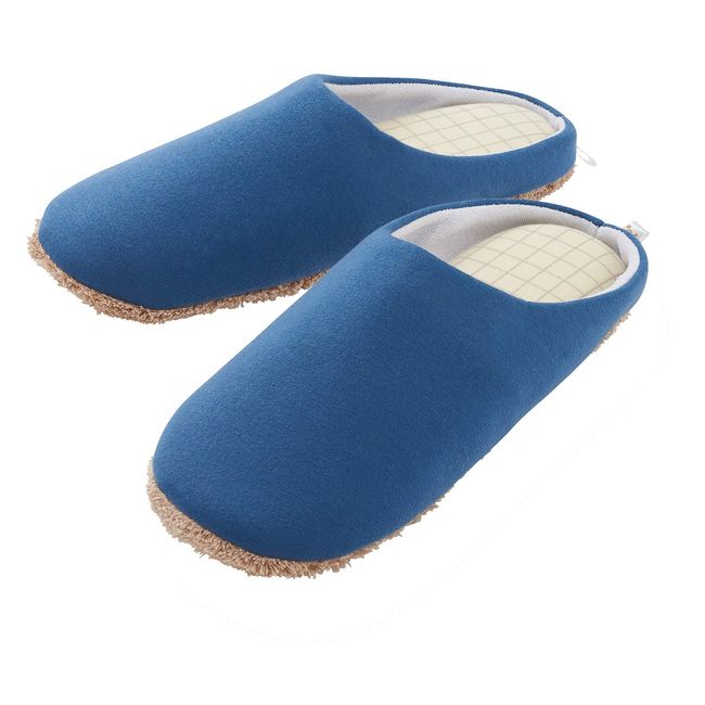 LEC Gekiochi-kun Time-Saving Cleaning Room Shoes, L, 9.8 - 10.6 inches (25 - 27 cm), Navy, Clean with Microfiber