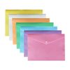 (𝐒𝐞𝐭 𝐨𝐟 𝟏𝟎) A5 Pastel Document Wallet Storage Folder A5 Stud Wallets Assorted Colours