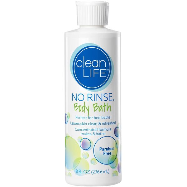No-Rinse Body Bath, Concentrated, Scented, 8 oz. Bottle, 4 Count