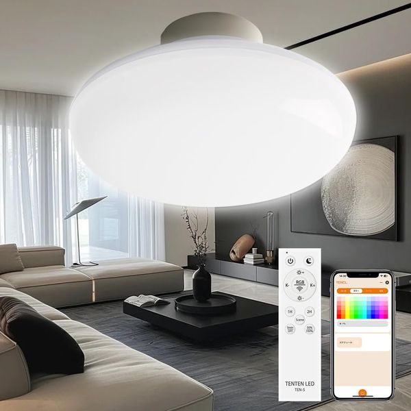 Dimming and Toning Function, Ceiling Light, 20 W, Equivalent to 200W, LED Ceiling Light, Eye Friendly, Energy Saving, Eco Friendly, Smart Ceiling Light, Remote Control, Bluetooth Compatible,