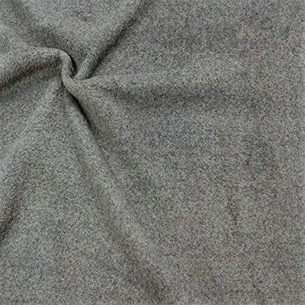 Wellness Fleece Fabric Melange Sold by the Metre Dark Grey