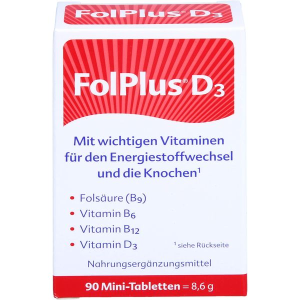 Folplus + Vitamin D3, 90 pcs Mini-Tabletten